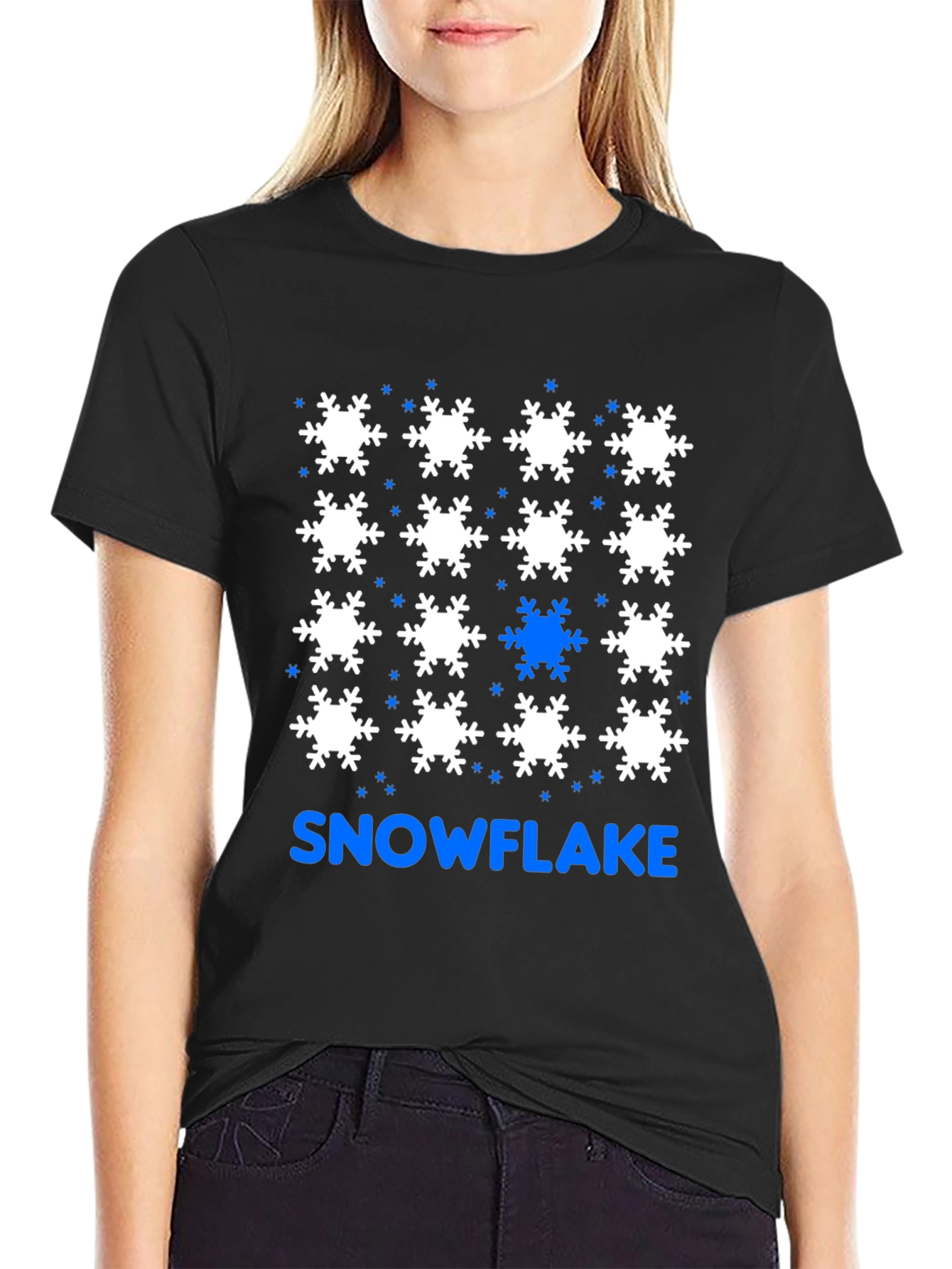 Snowflake Pattern T-Shirt - Unique Design