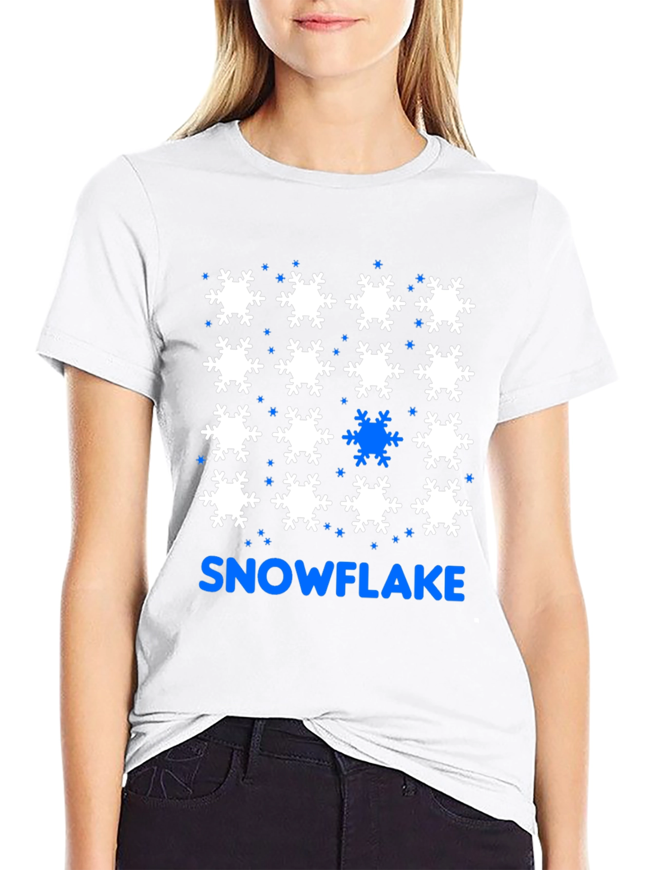 Snowflake Pattern T-Shirt - Unique Design