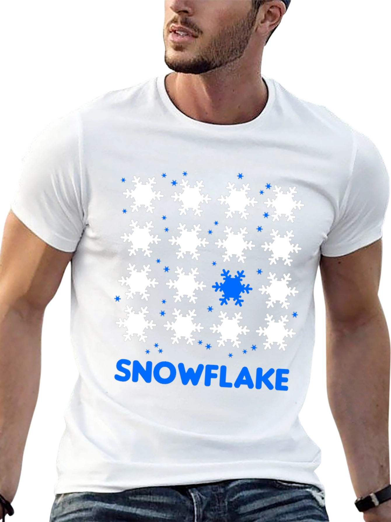 Snowflake Pattern T-Shirt - Unique Design