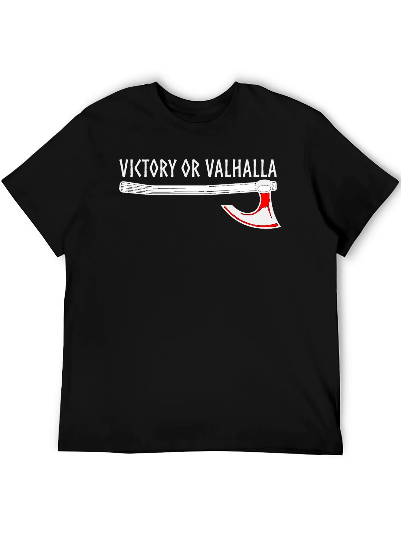 Victory or Valhalla Viking Axe Graphic T-Shirt