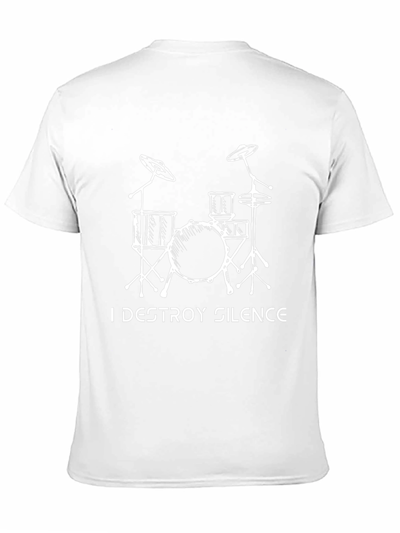 I Destroy Silence Drum Set Graphic T-Shirt