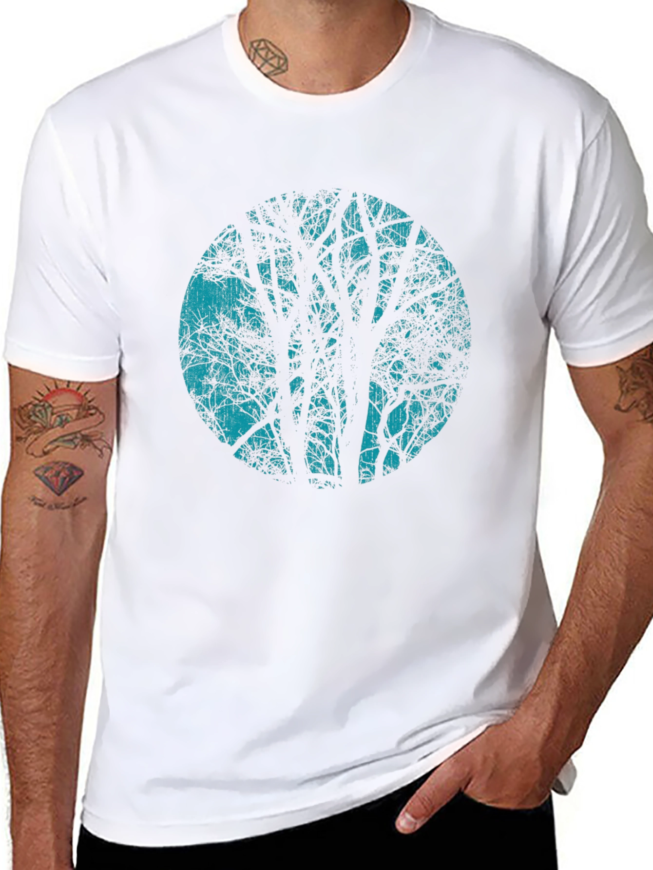 Black Tree Silhouette Graphic Tee