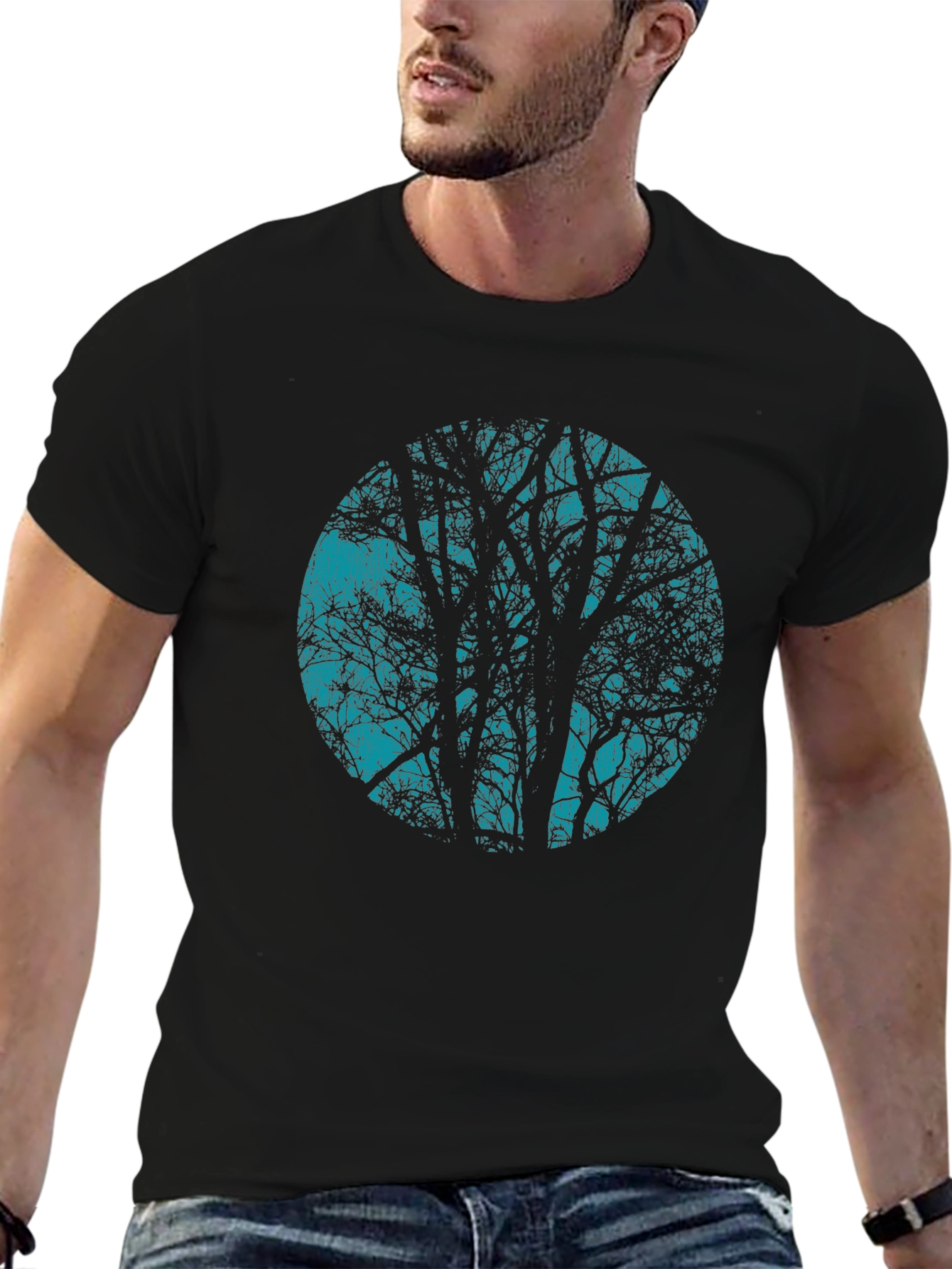 Black Tree Silhouette Graphic Tee
