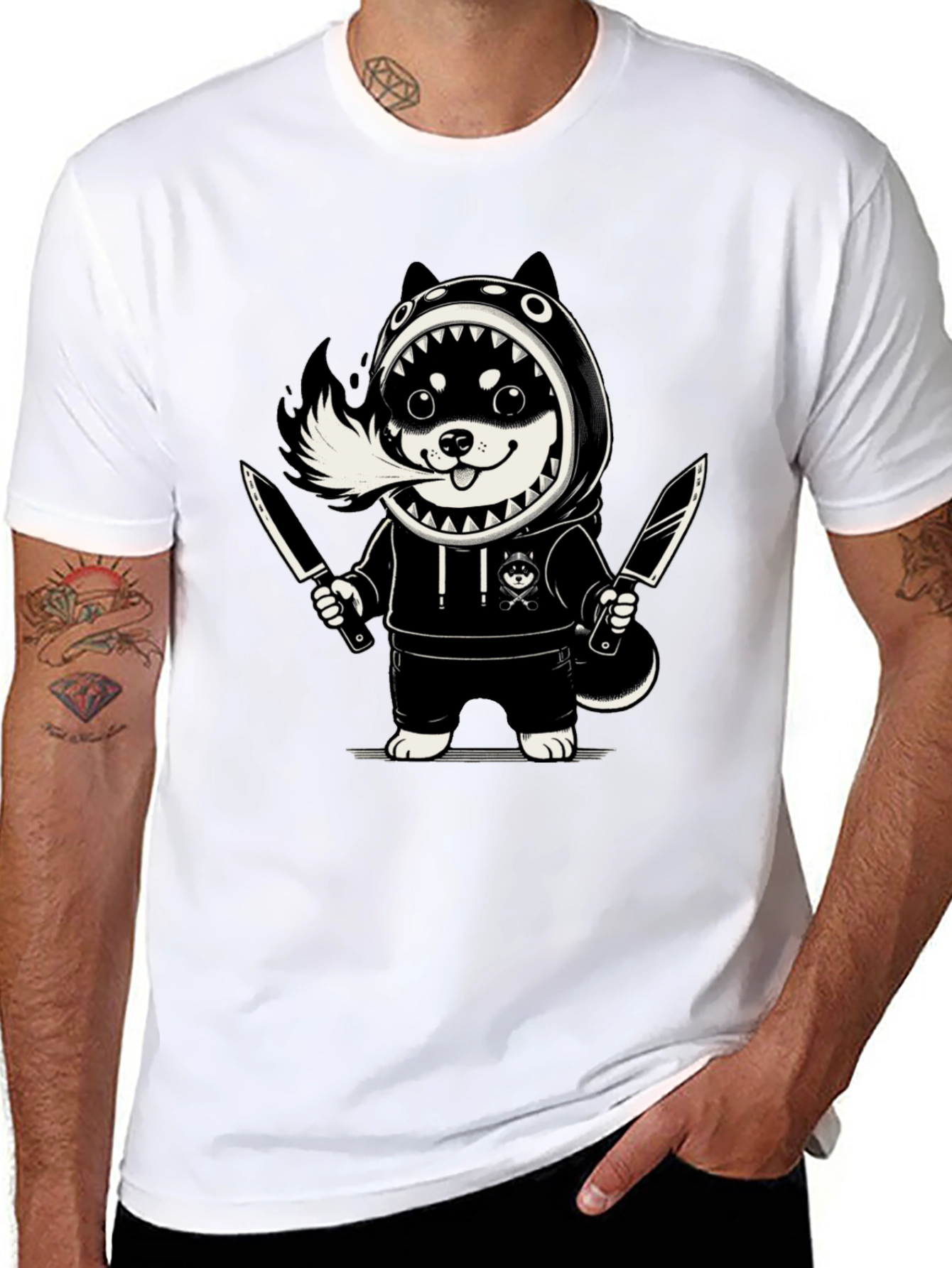 Shiba Inu Shark Hoodie T-Shirt