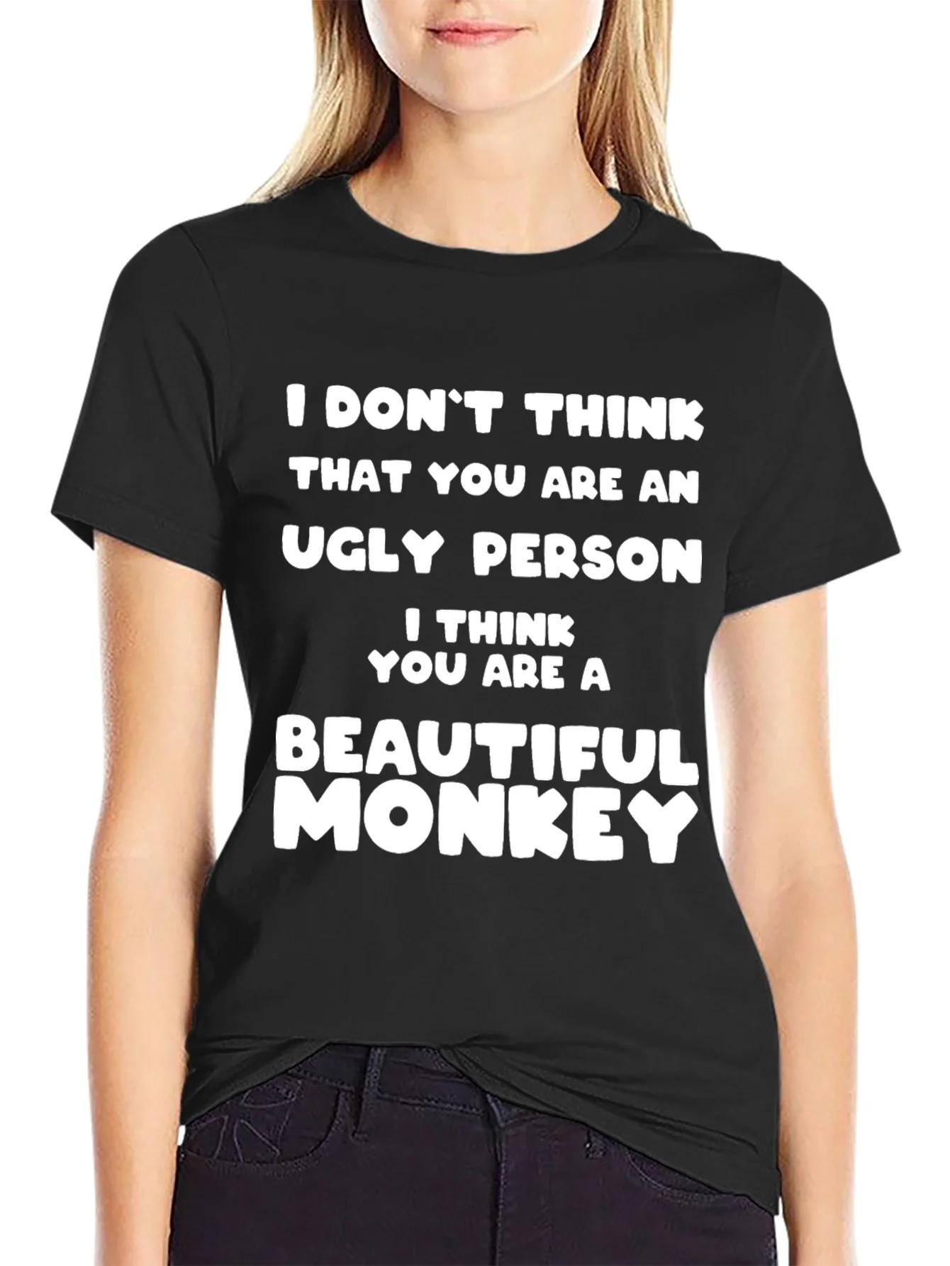 Funny Beautiful Monkey Graphic T-Shirt