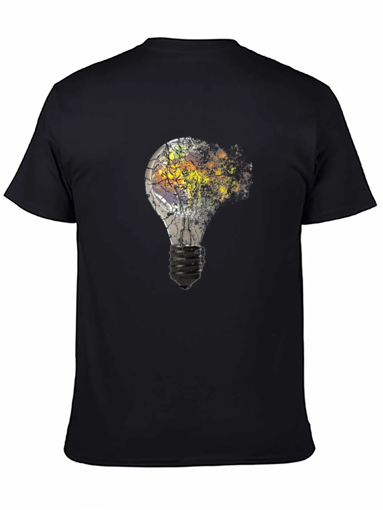 Shattered Light Bulb Graphic T-Shirt