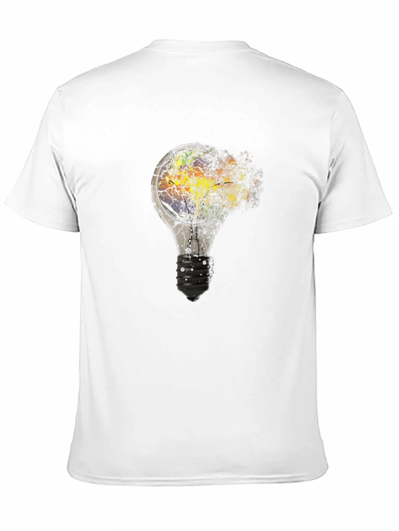 Shattered Light Bulb Graphic T-Shirt