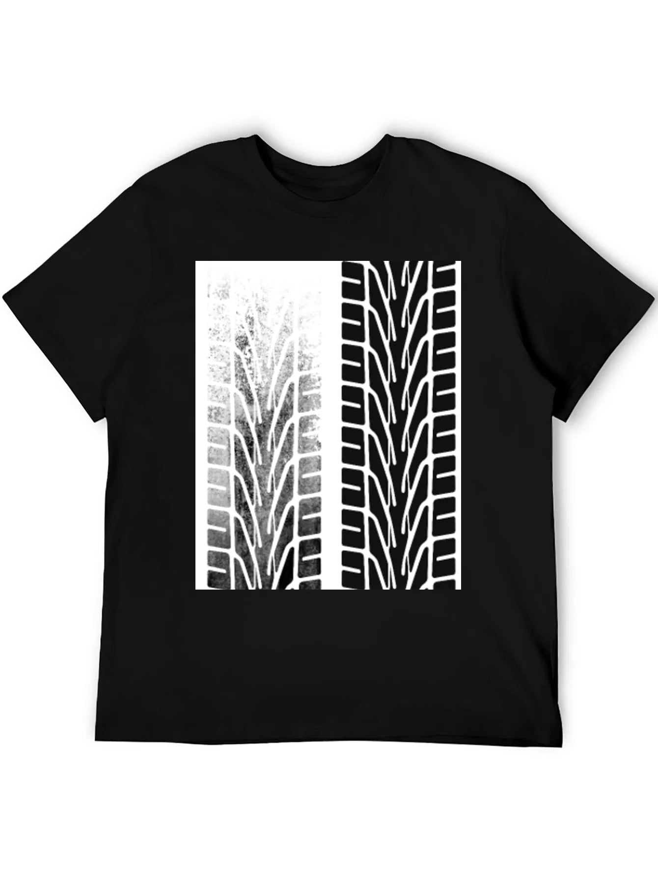Tire Track Graphic Tee - Motorsport Style