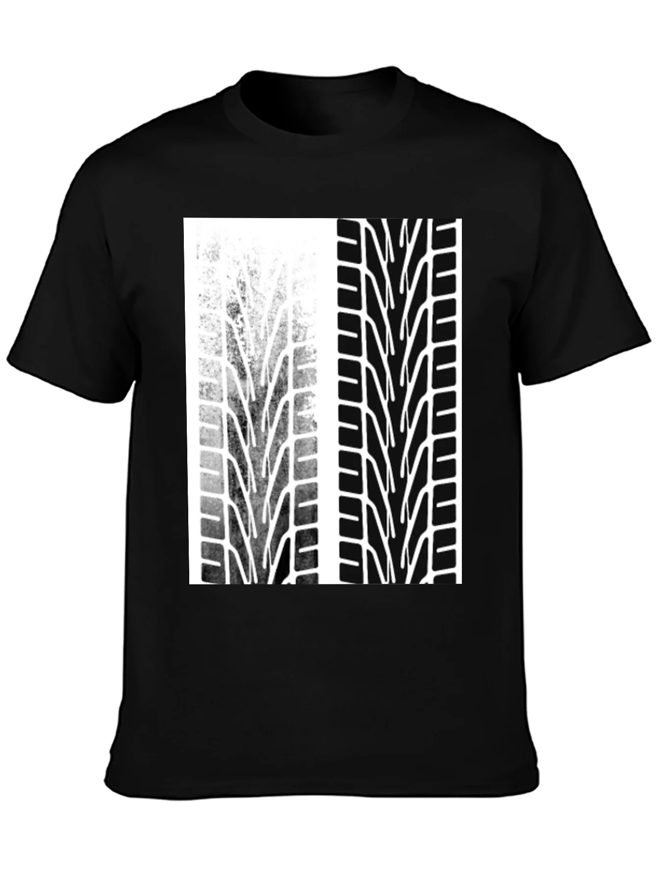 Tire Track Graphic Tee - Motorsport Style
