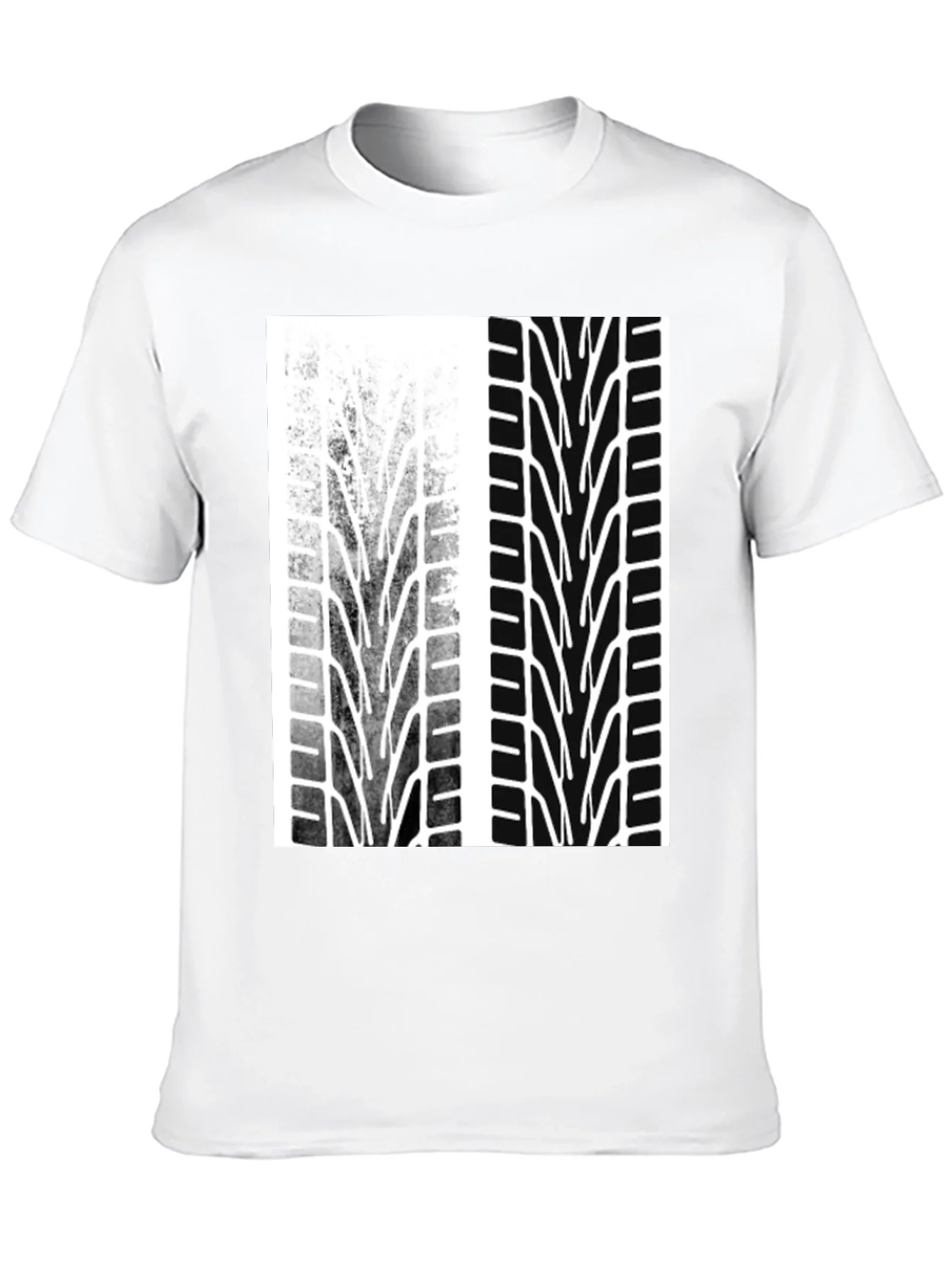 Tire Track Graphic Tee - Motorsport Style