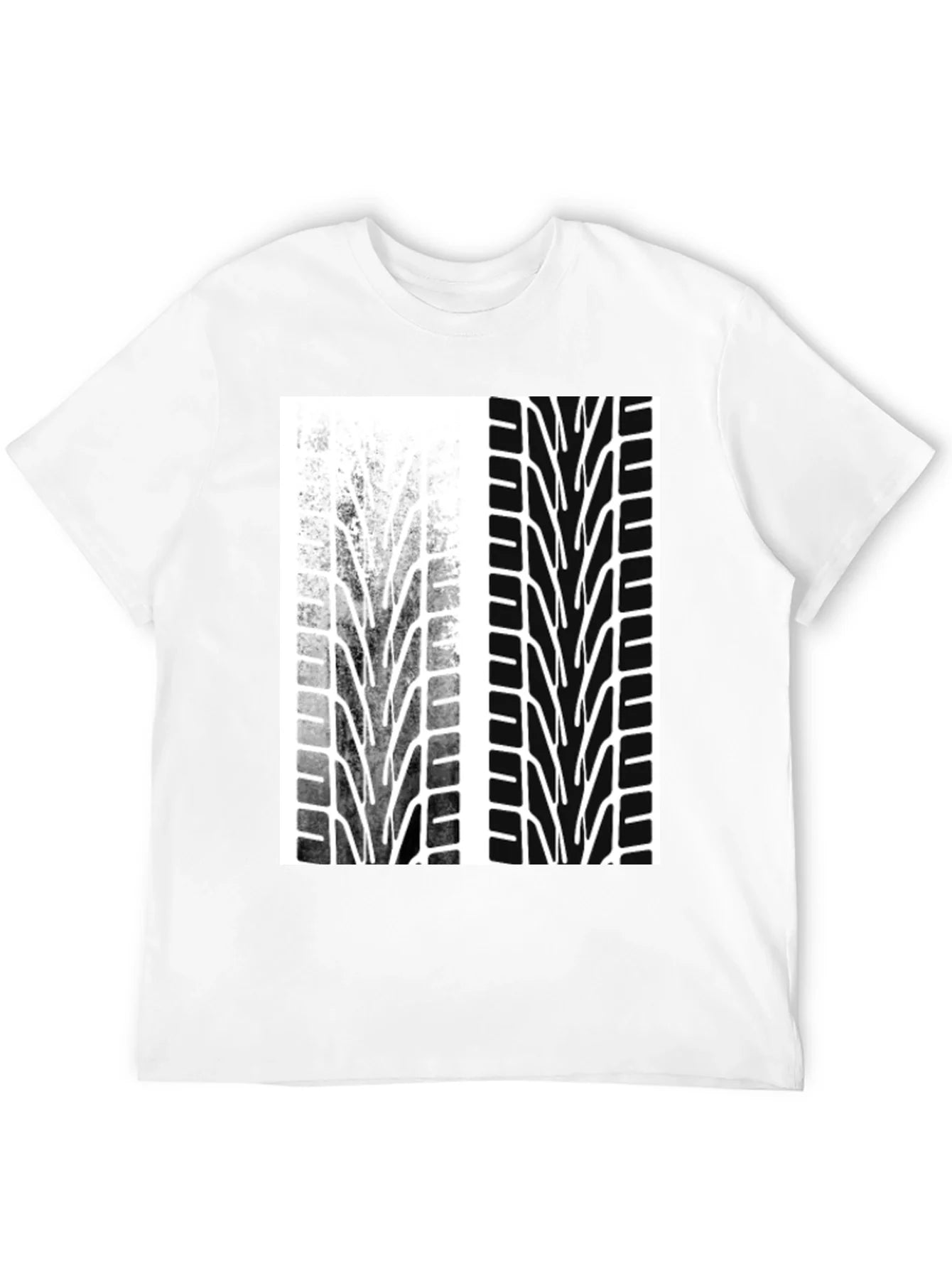 Tire Track Graphic Tee - Motorsport Style