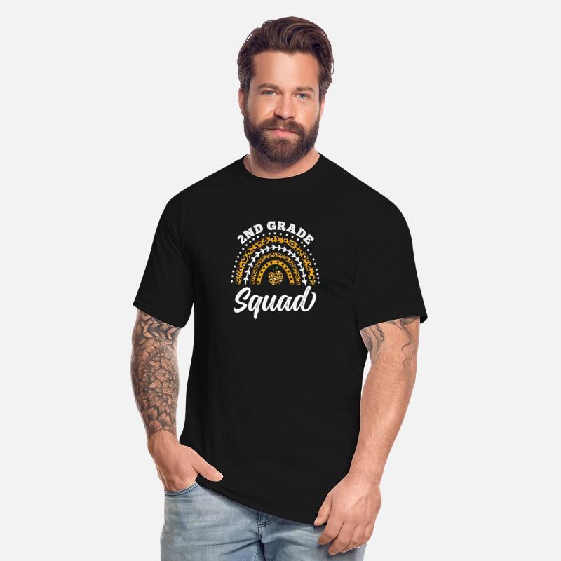 2nd Grade Squad Leopard Rainbow Back To School