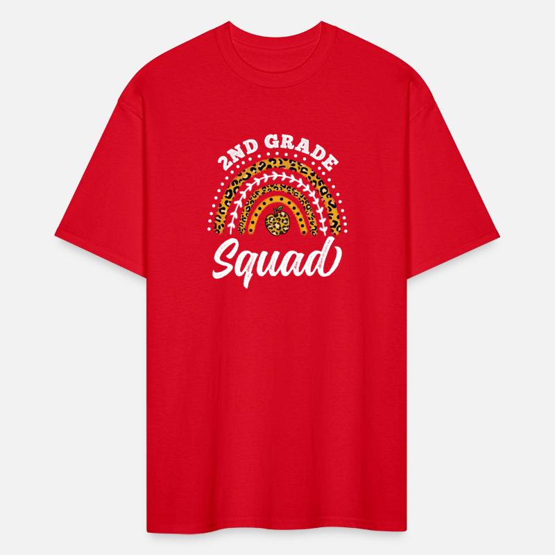 2nd Grade Squad Leopard Rainbow Back To School