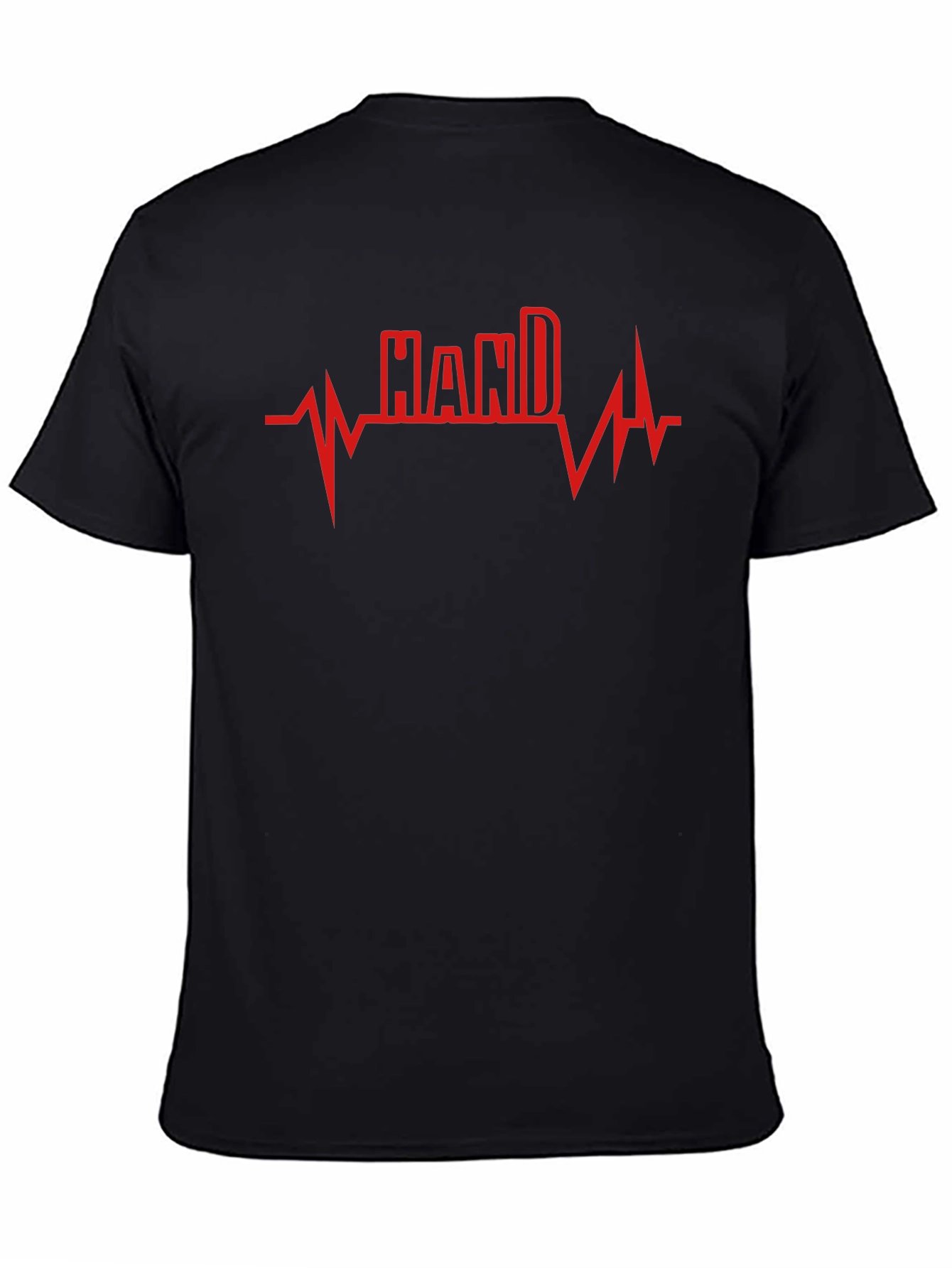 Hand Heartbeat Graphic Tee - Unisex Black T-Shirt