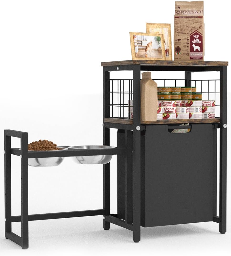 30.6Long x 26.2 High Elevated Dog Bowl Stand with  - Premium Quality