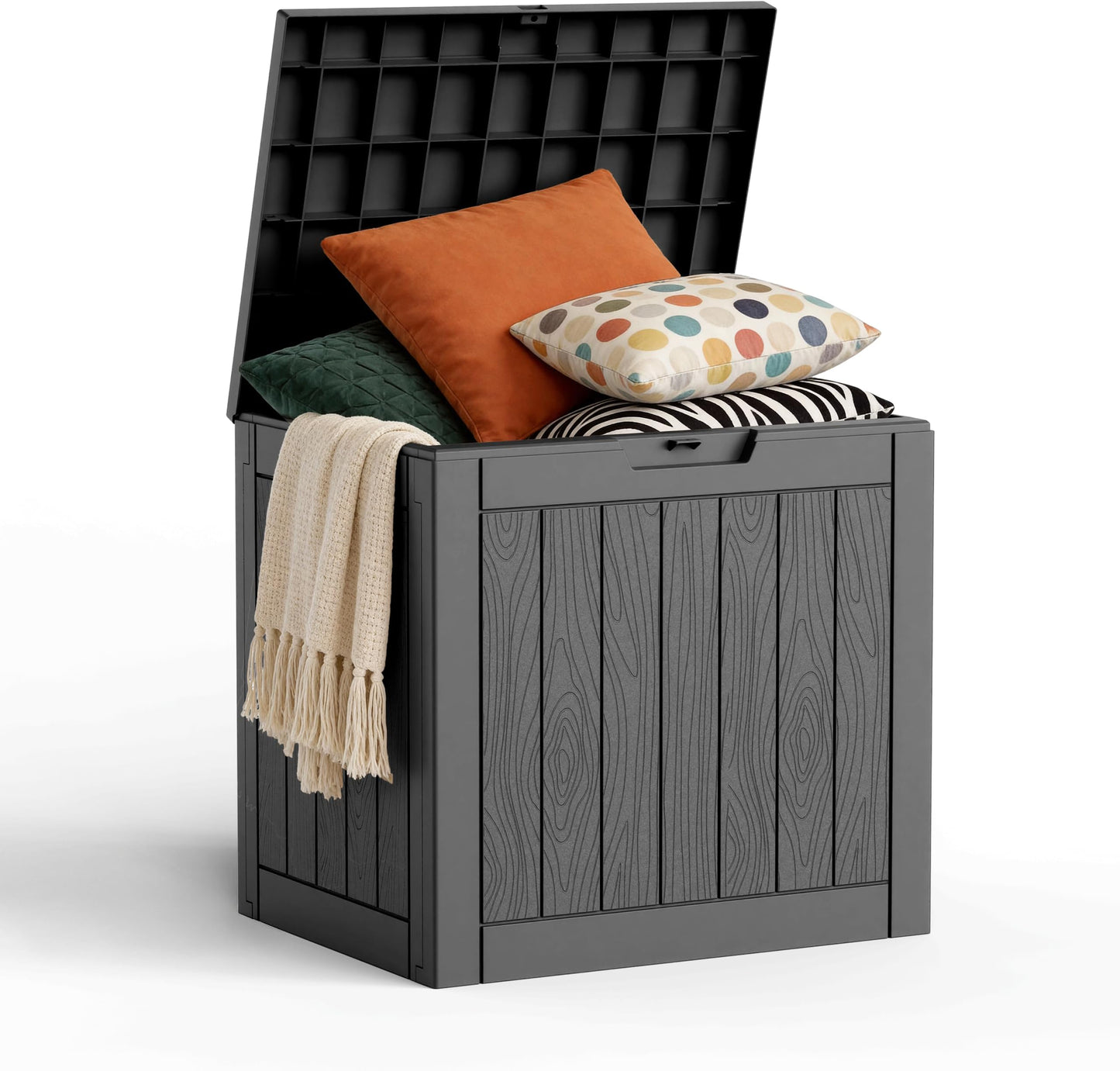 30 Gallon Outdoor Deck Box, Lockable Waterproof Ou - Premium Quality