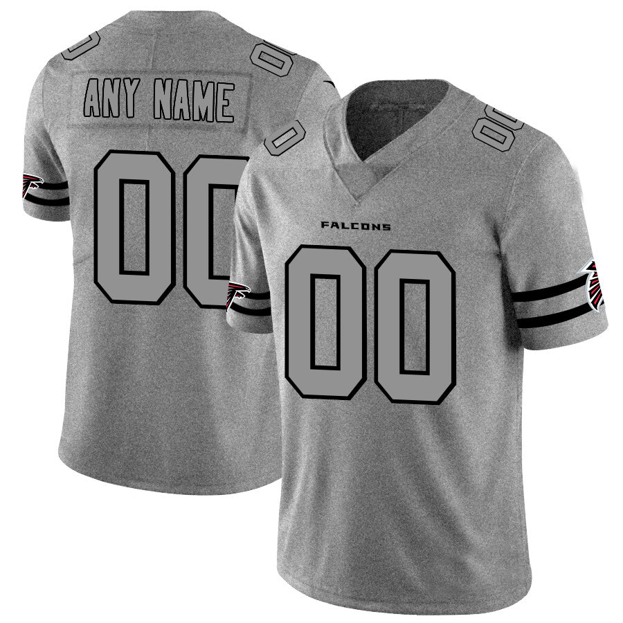 Custom1 Atlanta Falcons 2019 Gray Gridiron Gray Vapor Untouchable Limited Jerseys Stitched American Football Jerseys