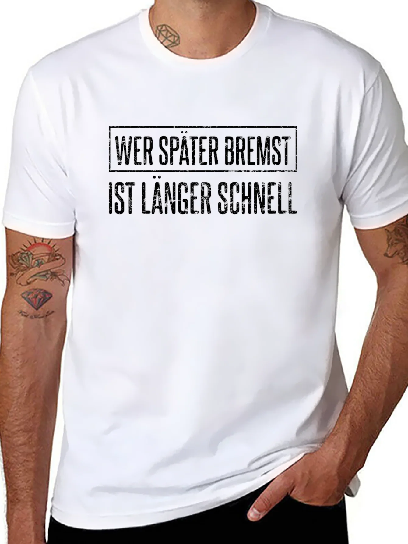 Wer Später Bremst T-Shirt: Funny German Saying
