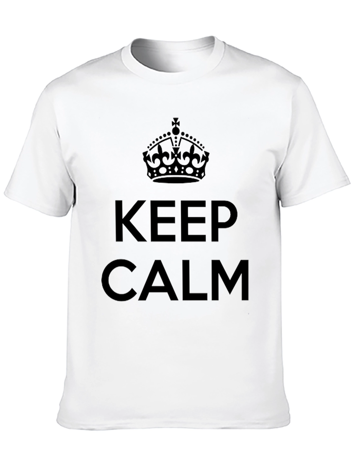 Keep Calm Crown Graphic Tee - Black