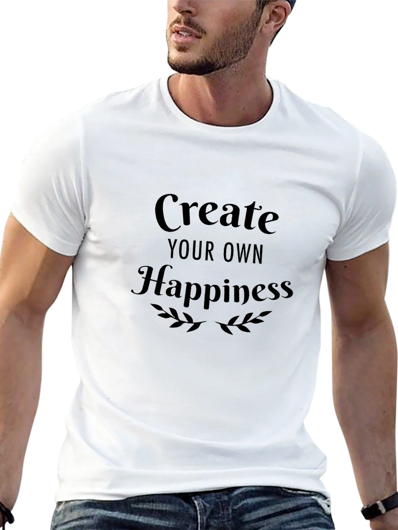 Create Your Own Happiness Black Tee