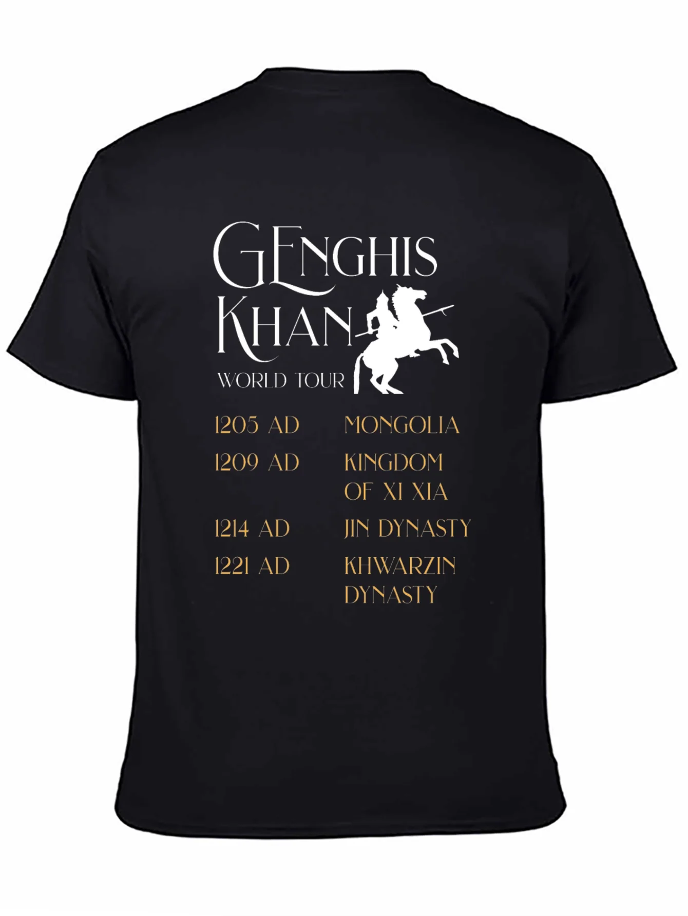 Genghis Khan World Tour Black T-Shirt