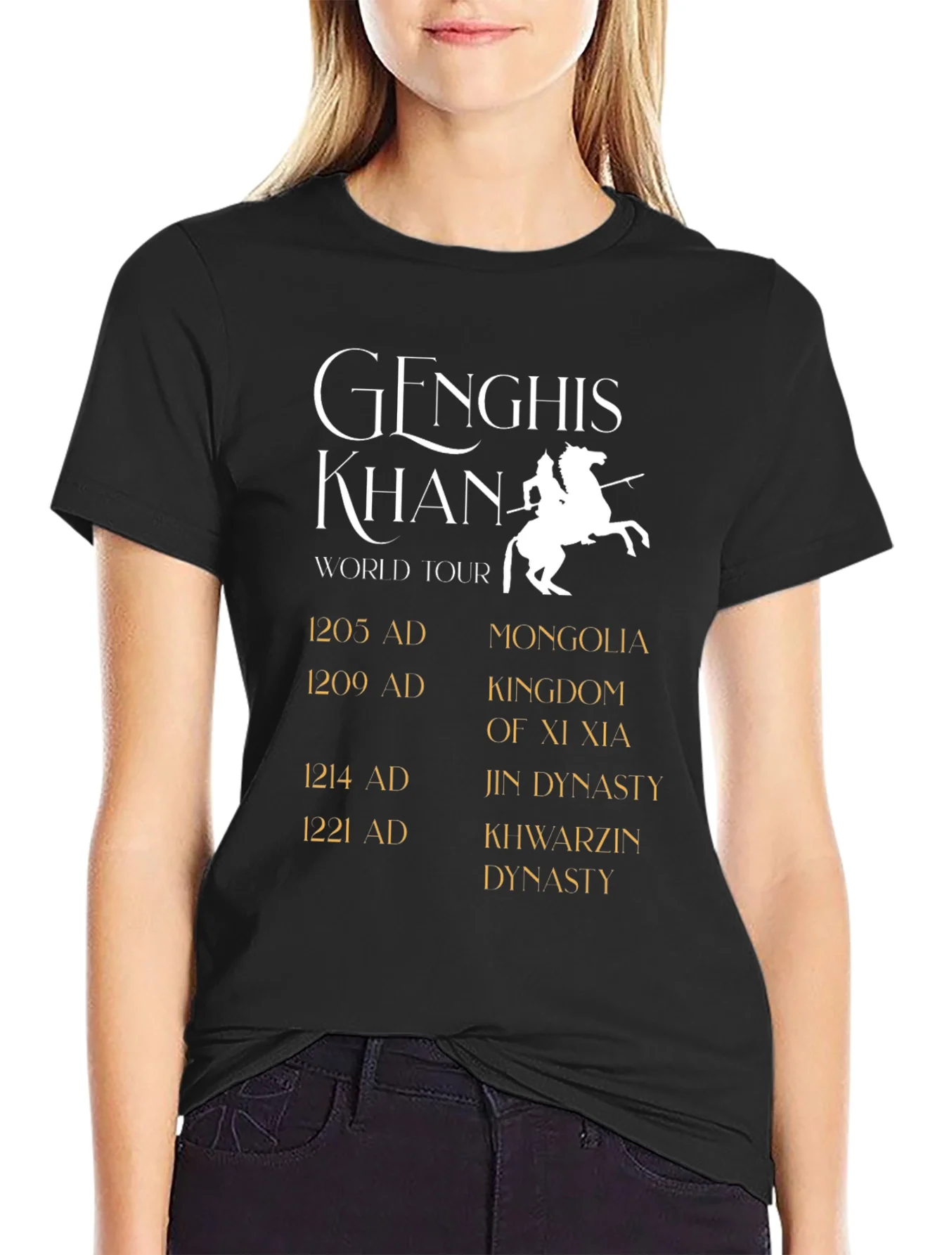 Genghis Khan World Tour Black T-Shirt
