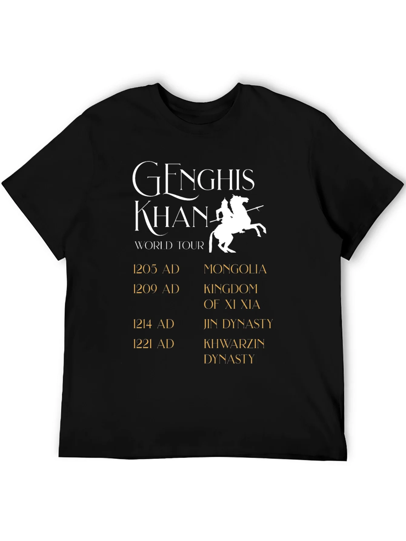 Genghis Khan World Tour Black T-Shirt