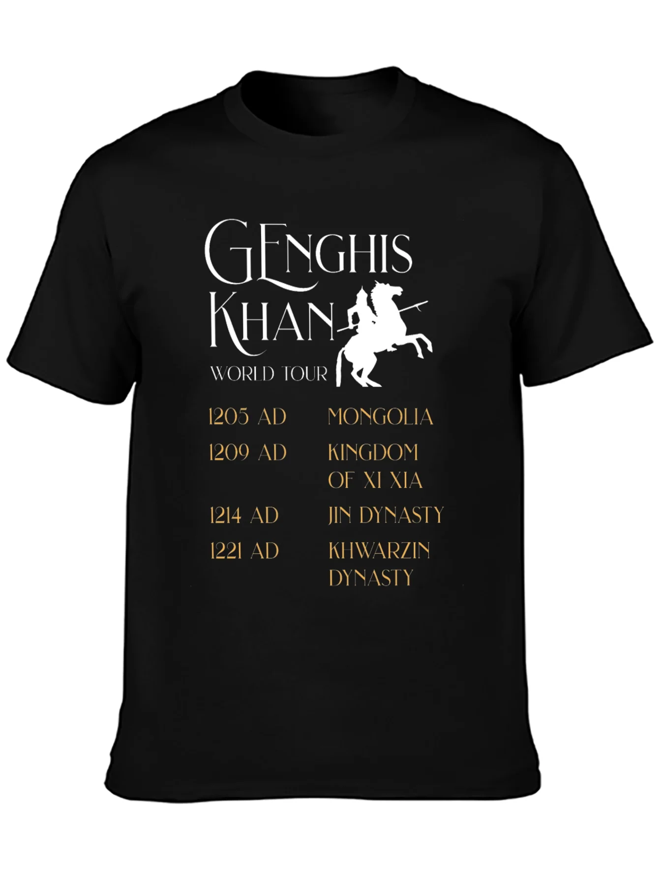 Genghis Khan World Tour Black T-Shirt