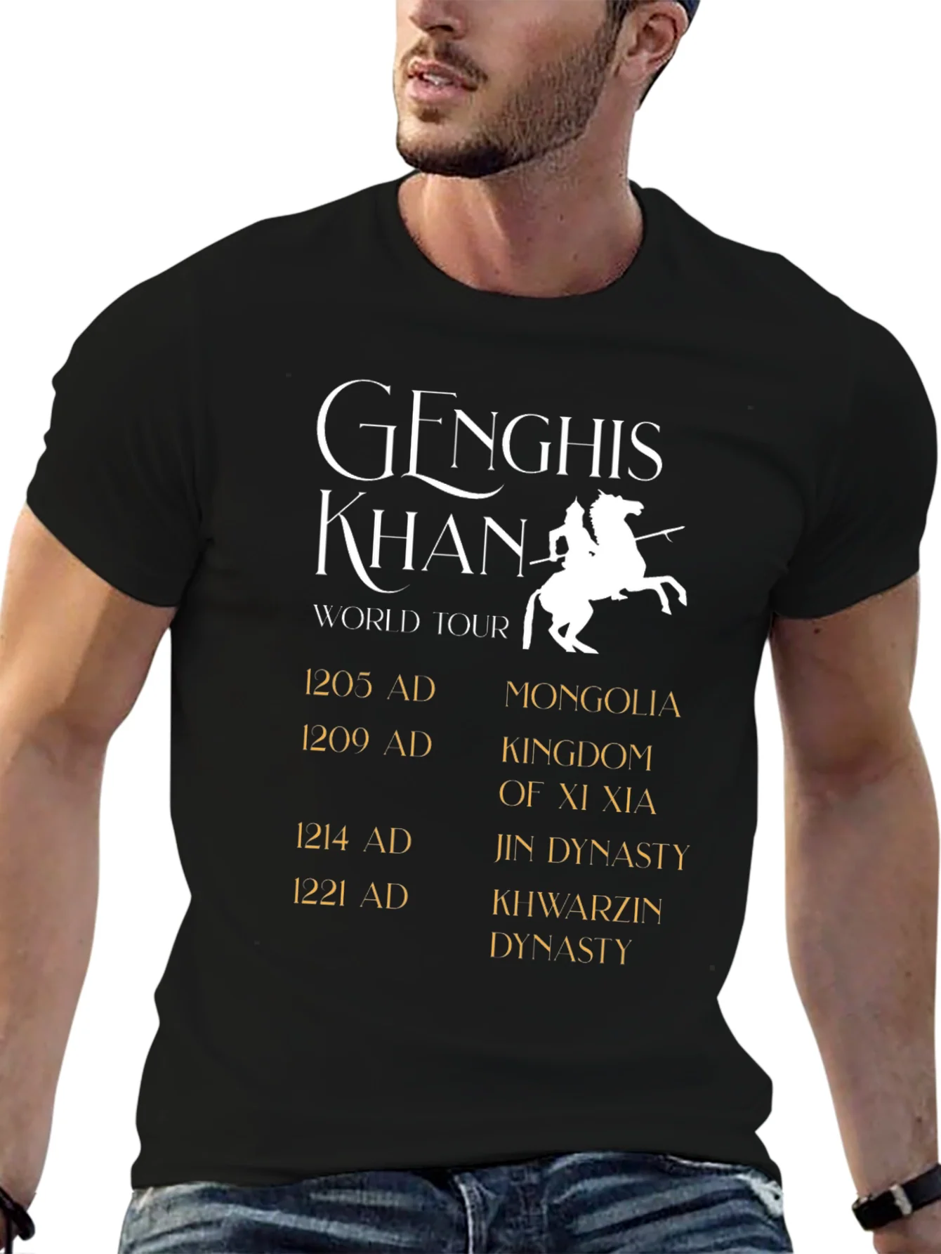 Genghis Khan World Tour Black T-Shirt