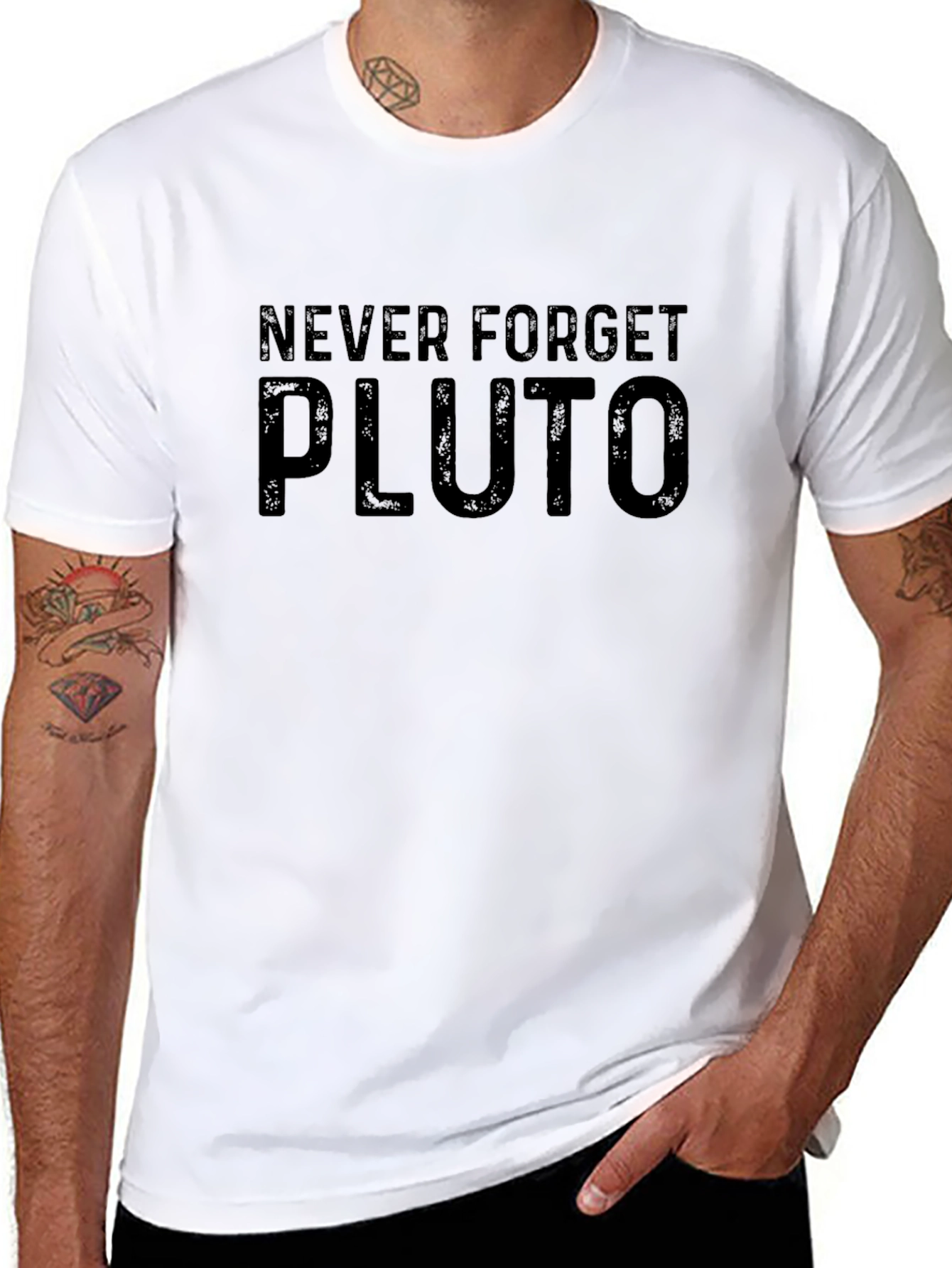 Never Forget Pluto Black T-Shirt