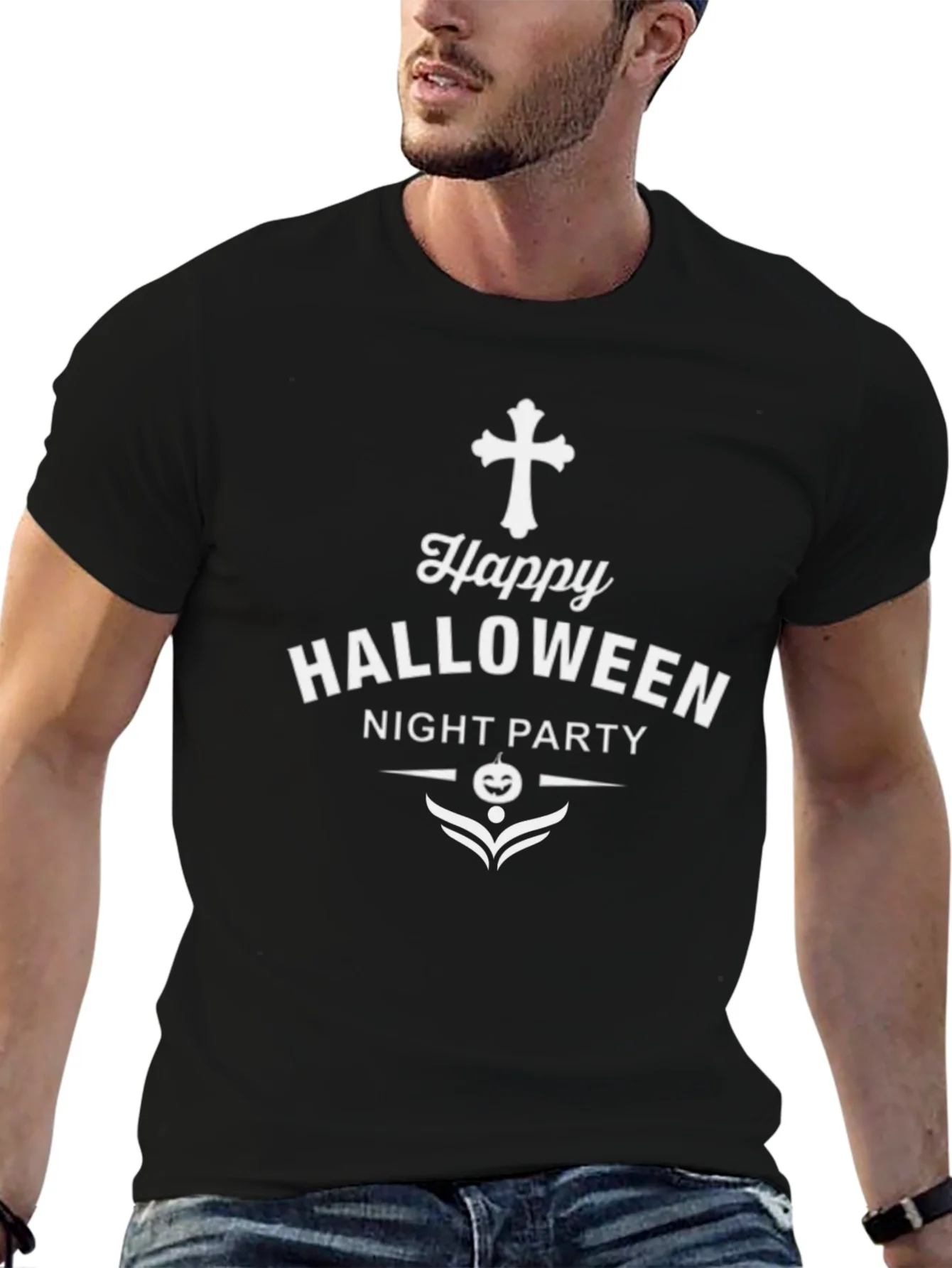 Happy Halloween Night Party Black T-Shirt