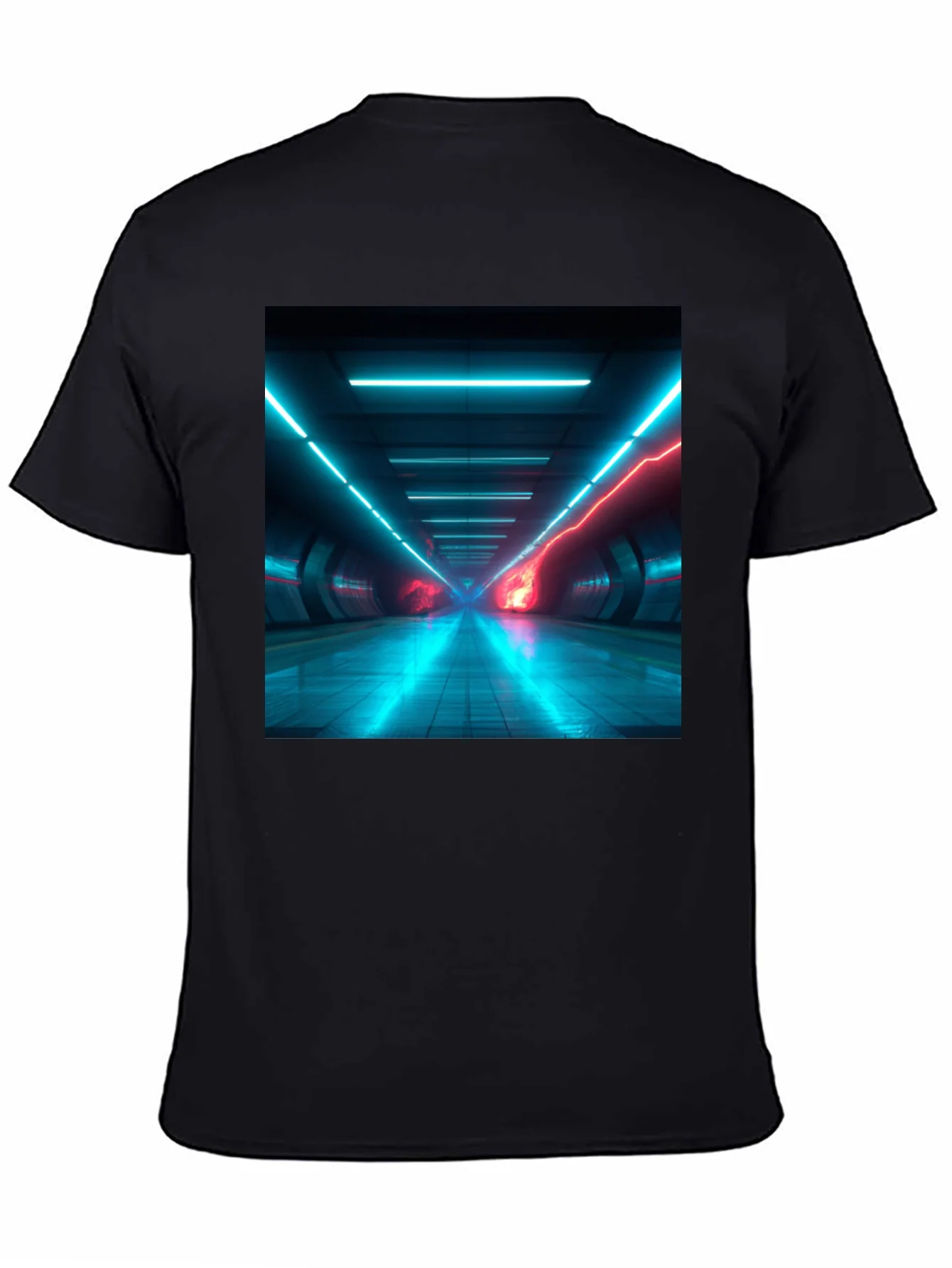 Cyberpunk Tunnel Vision T-Shirt - Black