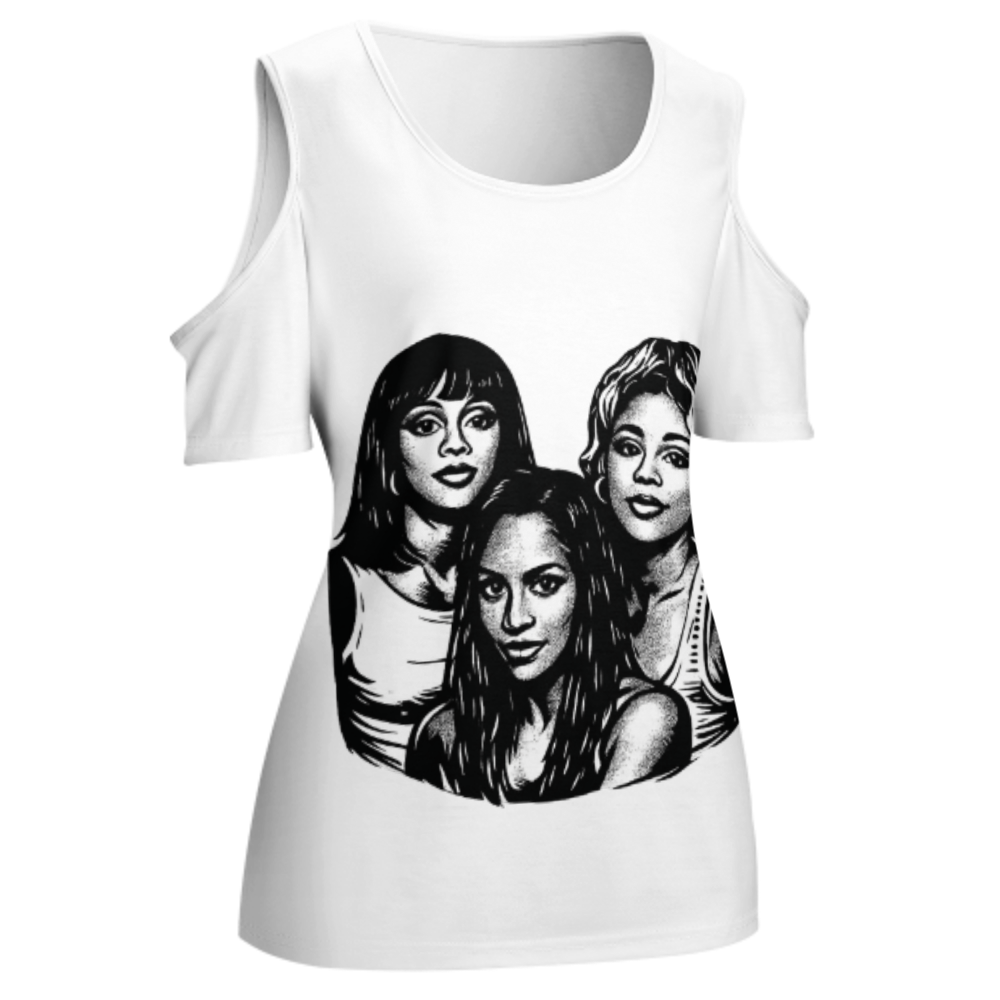 Retro Girl Group Graphic T-Shirt – Vintage 90s Inspired Women’s Streetwear Tee(z175)