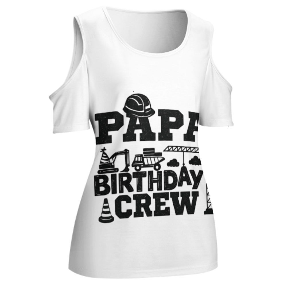 Papa Birthday Crew Construction Graphic T-Shirt – Funny Family Party Tee for Builders & Truck Lovers(z180)