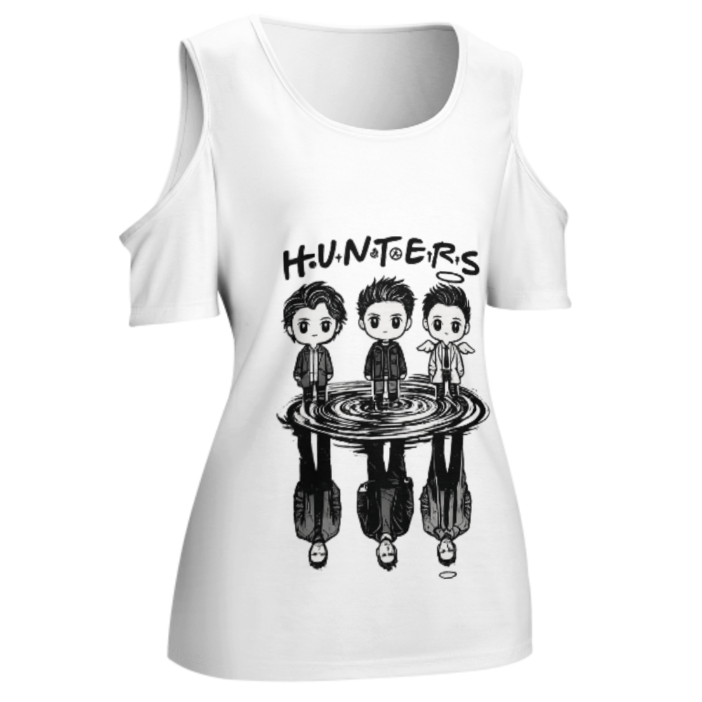 Hunters Chibi Graphic T-Shirt – Cute Anime Inspired Reflection Tee for Casual Streetwear(z174)
