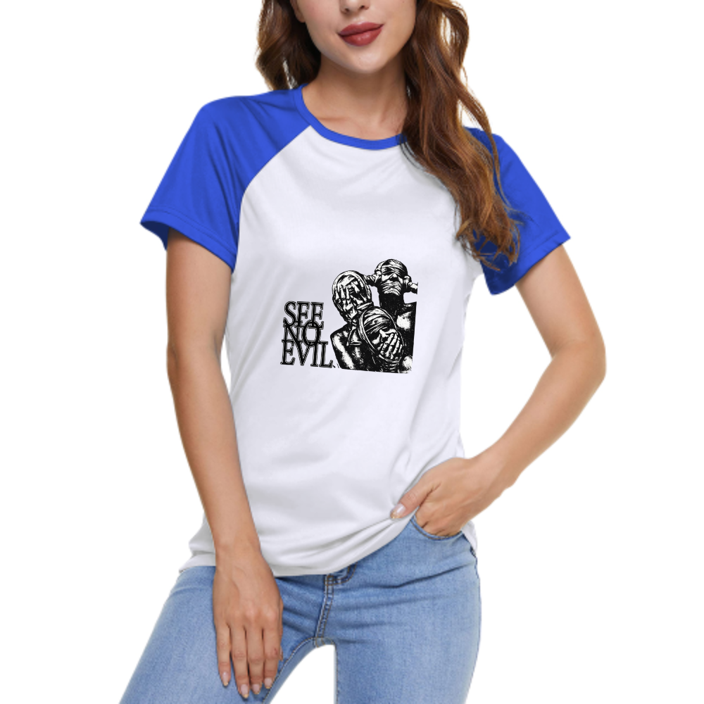 See No Evil Gothic Graphic T-Shirt – Dark Aesthetic Streetwear Tee with Vintage Horror Art(z217)
