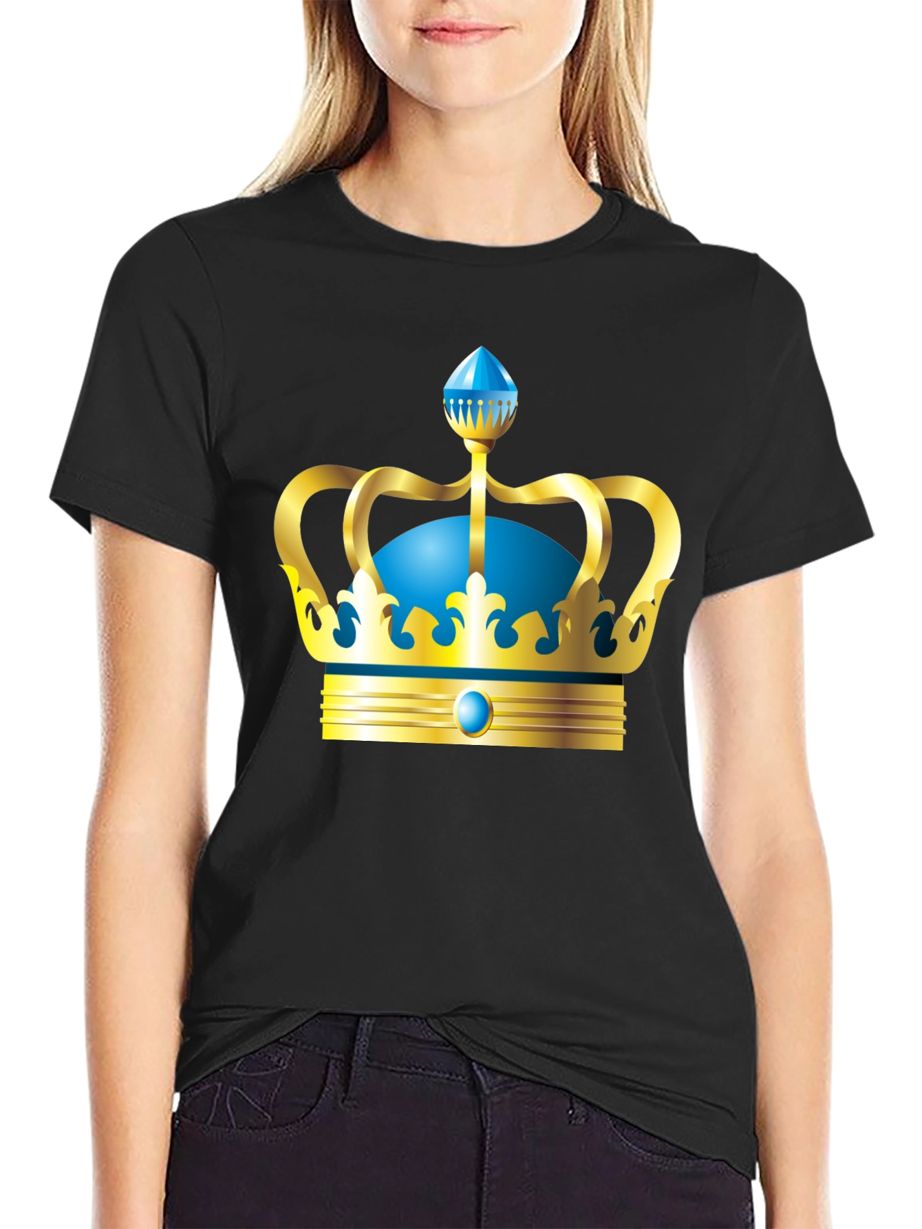 Royal Crown Graphic Tee - Black