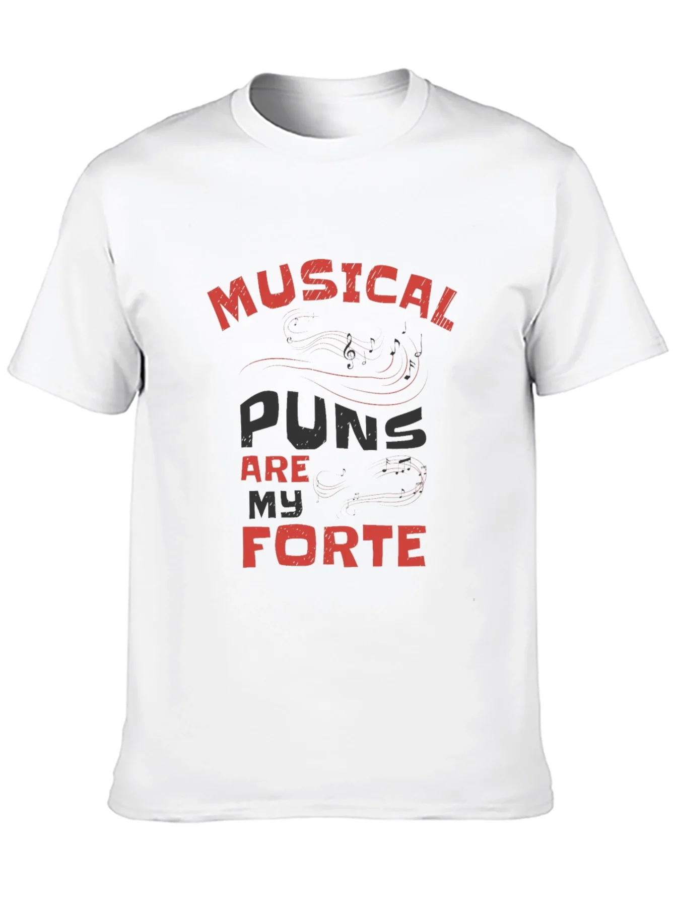 Musical Puns Are My Forte Black T-Shirt