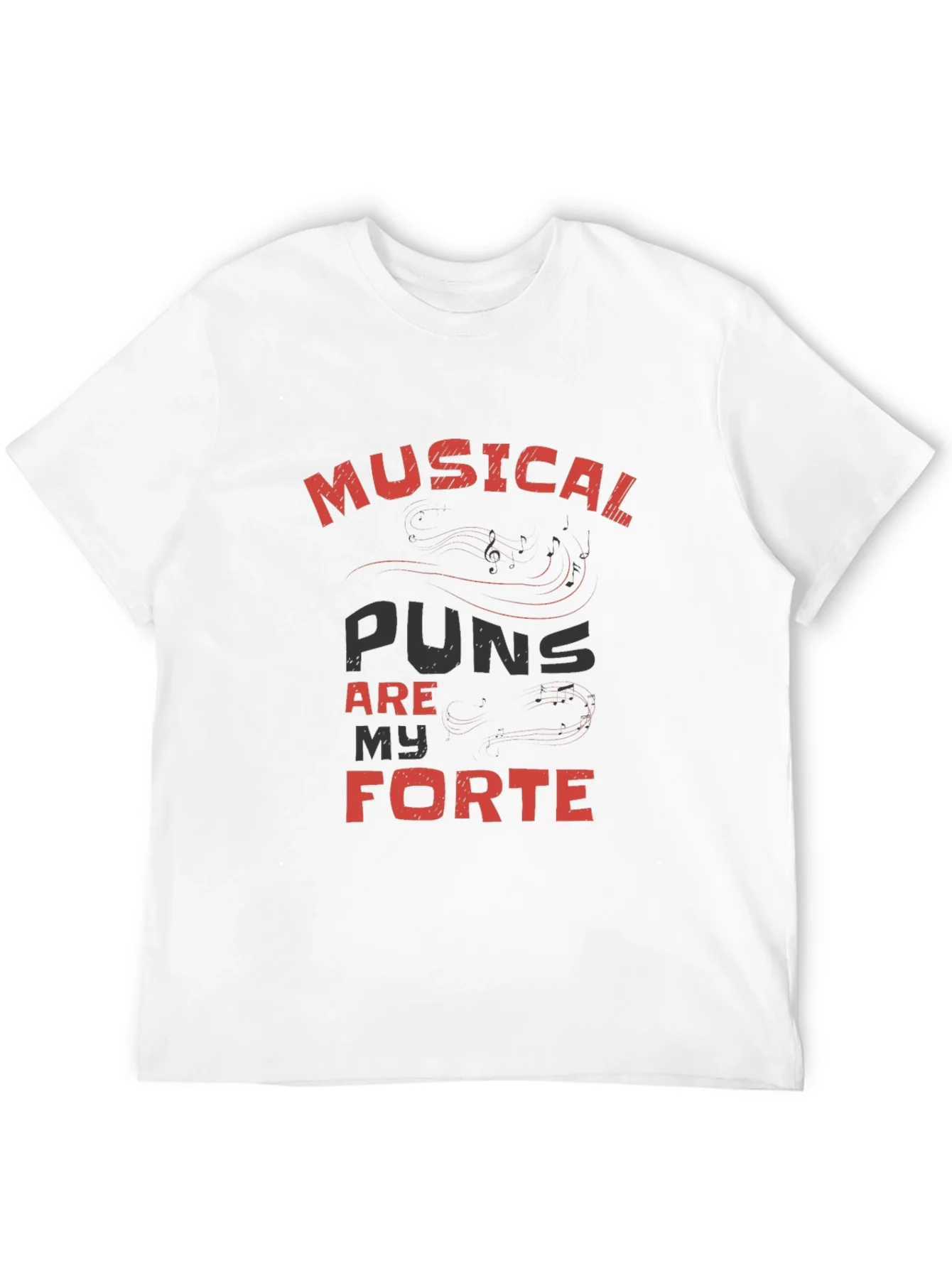 Musical Puns Are My Forte Black T-Shirt