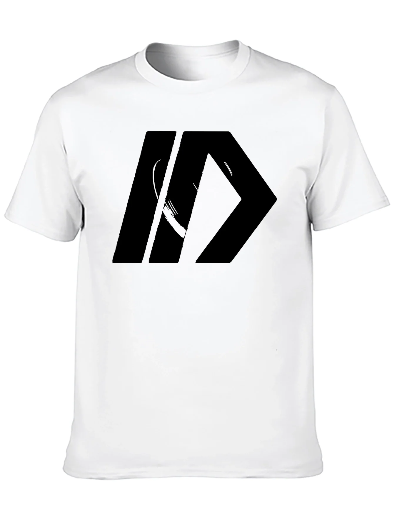 Mens Black Graphic Tee - Modern Design