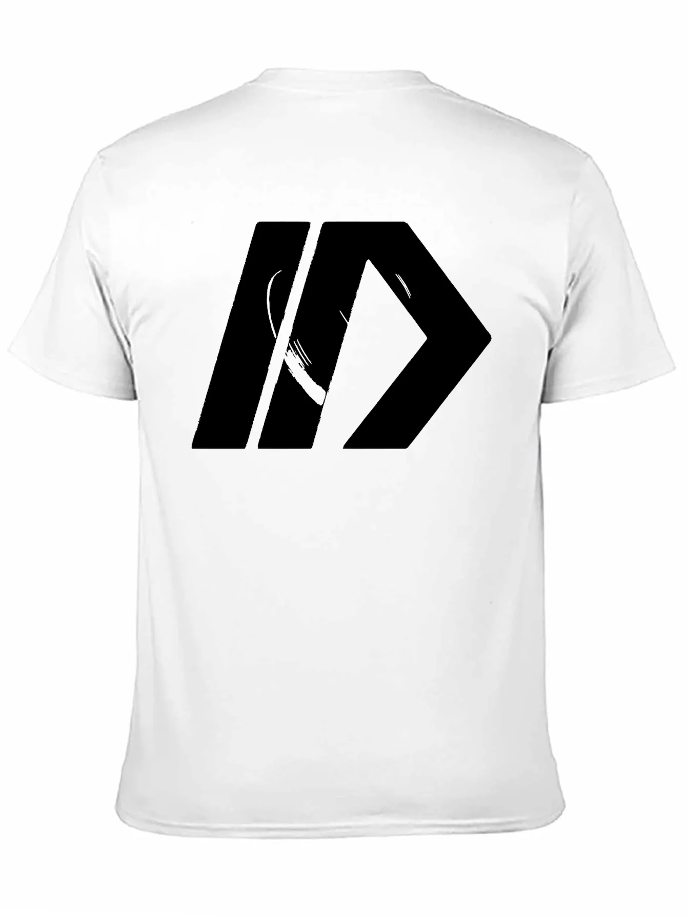 Mens Black Graphic Tee - Modern Design