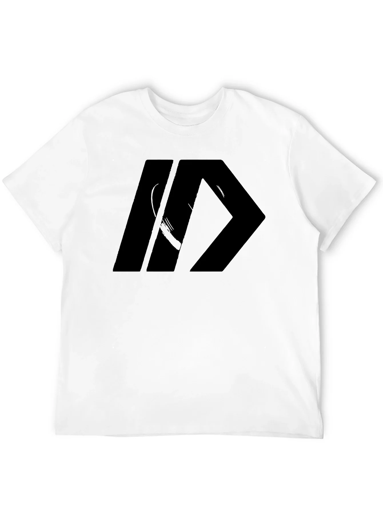 Mens Black Graphic Tee - Modern Design
