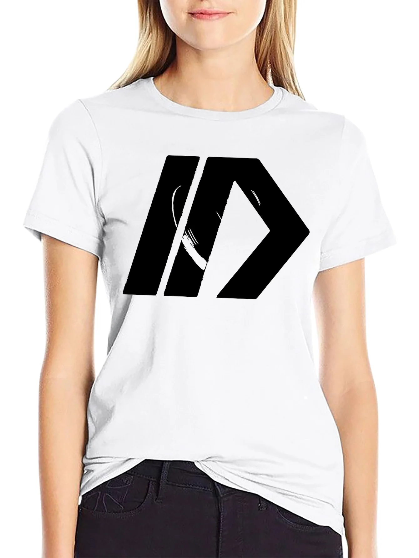 Mens Black Graphic Tee - Modern Design