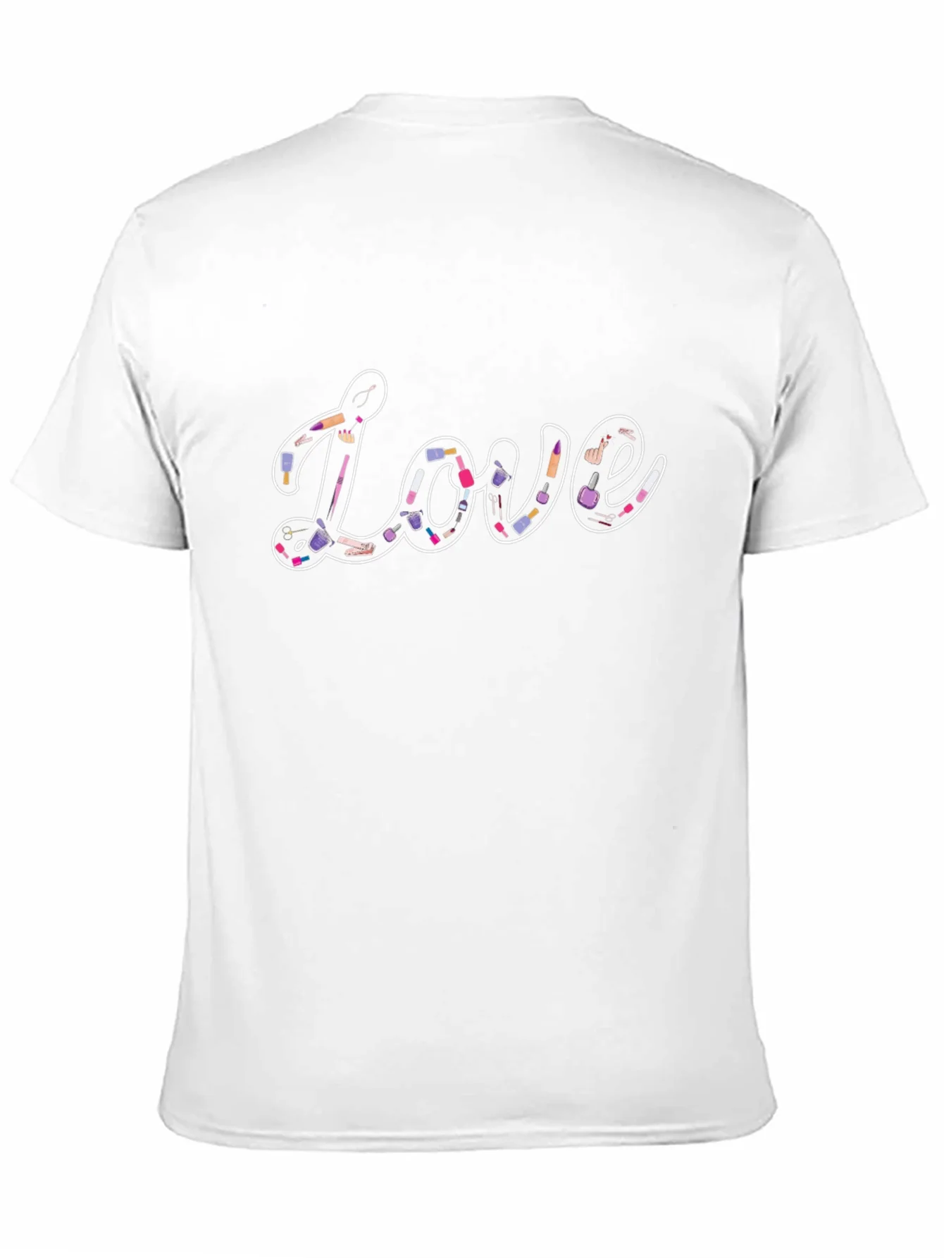 Love Makeup Design Black Tee Shirt