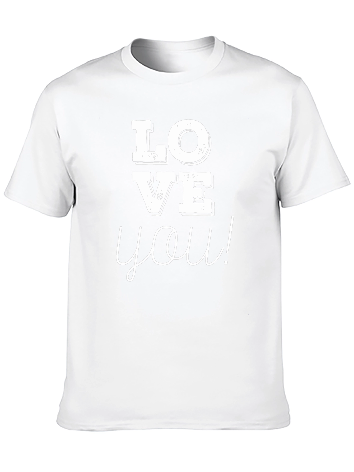 Love You Graphic Tee - Trendy Black Cotton T-Shirt