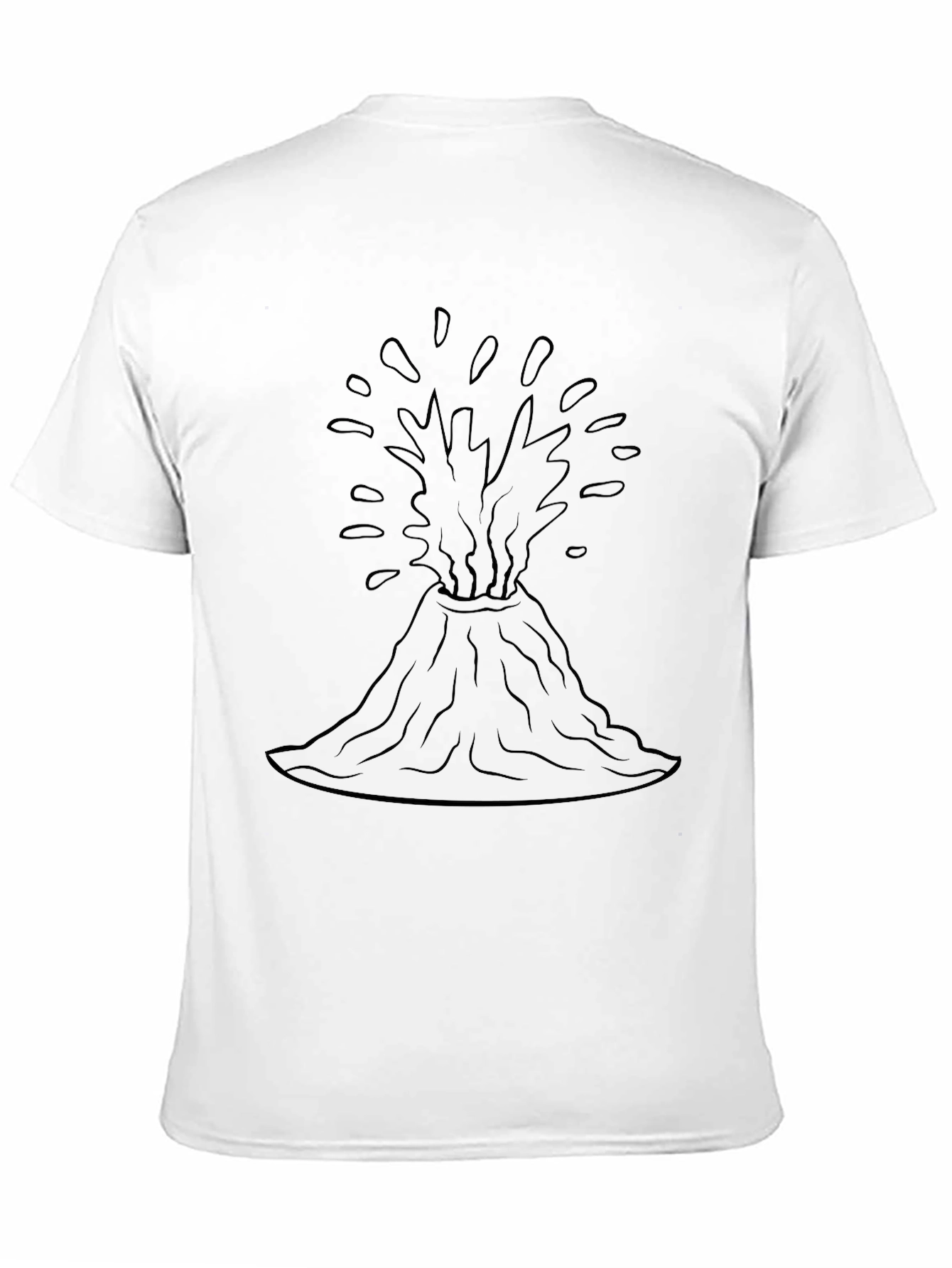 Volcano Eruption Graphic Tee - Black Unisex T-Shirt