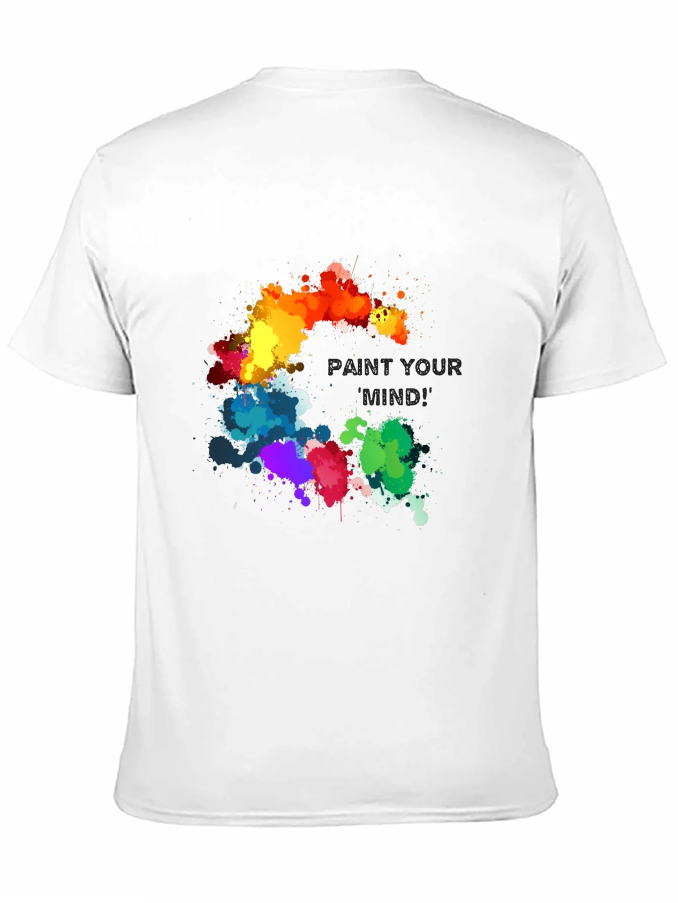 Paint Your Mind Graphic Tee - Artistic Black T-Shirt