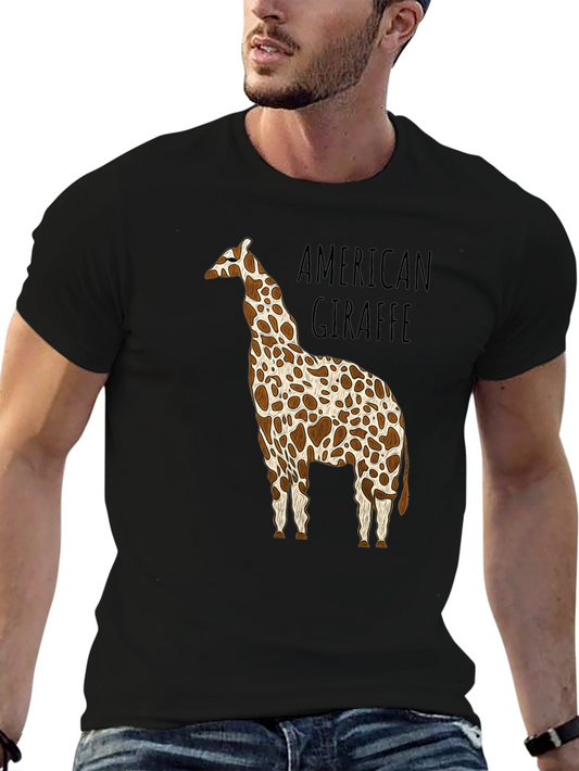 American Giraffe Graphic Tee - Unique Design
