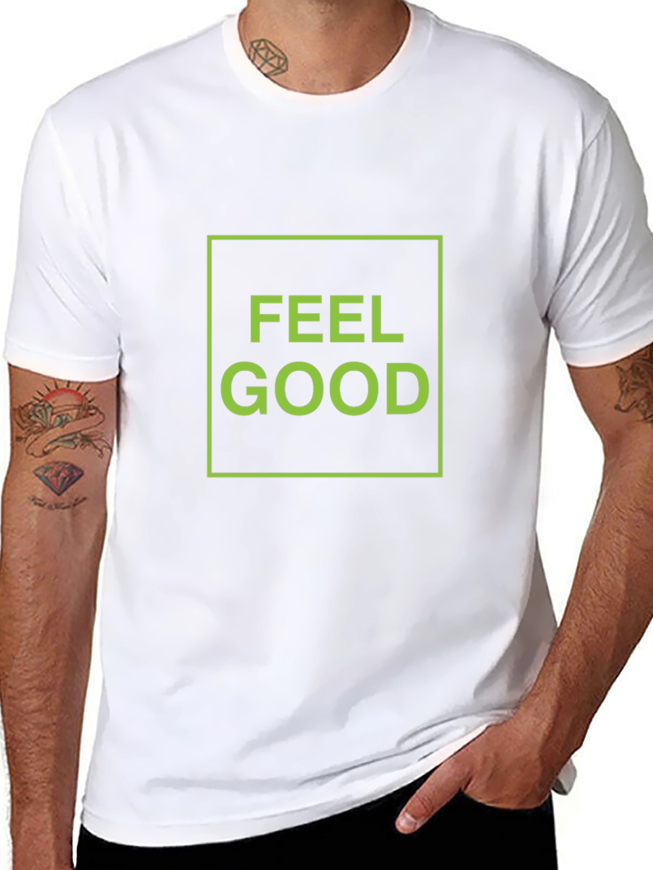 Feel Good Graphic Tee - Black Cotton T-Shirt