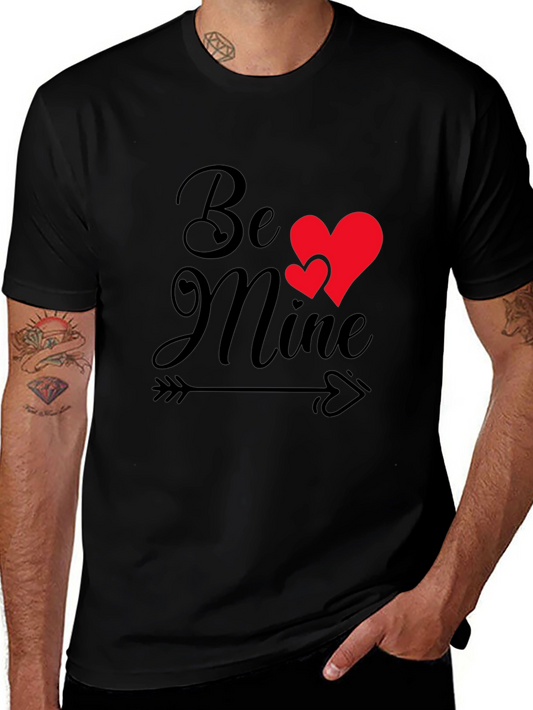 Be Mine Valentines Day Graphic Tee - Black